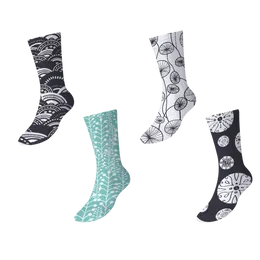Socks & Hosiery Forest Shading Beautiful Crew Grass Leaves Flowers Bamboo Ocean High Quality Long For Men And Women