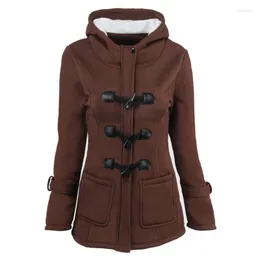 Женские куртки зимняя куртка сплошной цвет рога кнопки кардиган