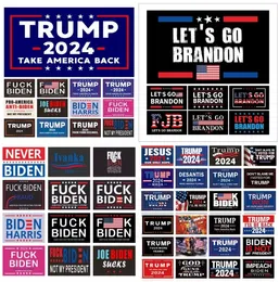 Donald Trump Flags 3x5 ft 2024 Make America Great Florida Desantis Flag EE. UU. El presidente Trump ganó 90x150cm Lets Go Brandon Banner Flags