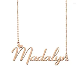 Подвесные ожерелья Madalyn Название колье на заказ табличка для женщин для женщин друзей -друга