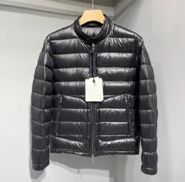 Män klassiska down rockar vinter puffer jackor smala designer parkor står krage casual coat ytterkläder varm fjäderjacka kläder svart färg