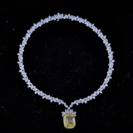 Kolye Kolyeler Avrupa Amerika Moda Stili Güzel Mücevherler Kadın Leydi Ayarları Sarı Mavi Kare Zirkon Tasselleri Kolye