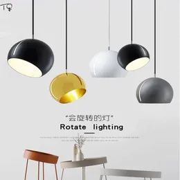 Hängslampor nordiska minimalistiska roterande sfär ledande hängande lampa post-modern design vardagsrum restaurang sovrum sovrum café ljusspendan