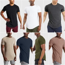 LL-FZ0888 Yoga Outfit Mens Gym Clothing Exercise Fitness Wear Sportwear Train Running Loose Shirts Outdoor Tops Short Sleeve Elastic