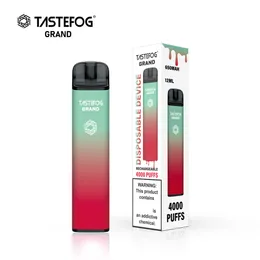 QK Tastefog 4000パフ充電式使い捨て蒸気eタバコ5％12ml 650MAHバッテリー卸売アメリカオーストラリア市場