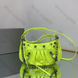 12A Yükseltme Ayna Kalitesi Luxurys Designer 20cm Küçük Cagole Motosiklet Çantası Orijinal Deri Hobo Çantalar Kadın Fermuar Çanta Crossbody Siyah Omuz Kutusu Çantaları