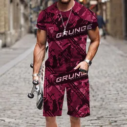 Männer Trainingsanzüge Harajuku Männer T-shirt Set Straße Luxus 2022 Tops Lustige Sportswear Sommer O Neck Casual Outfit 3D Gedruckt hip-hop Beac