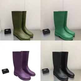 Factory Sales Fashion Woman Luxurys Designers Women Rain Boots Paris Style Waterproof Rubber Water Rains Shoes Ankle Boot Booties Size 35-40