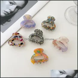 Clamps Hair Jewelry Length 4.5 Cm Girls Colorf Hollow Out Mini Size Acetic Acid Bang Claw Clips Korean Women Scr Dhsf8