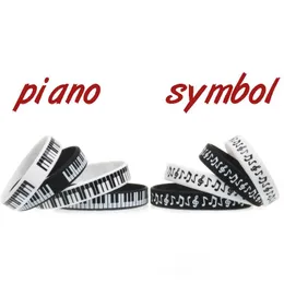 Charm Bracelets Music Children Piano Parts Musical Notes Symbol Silicone Women And Men's Wristband&Bangles Jewelry For Adult KdsChar
