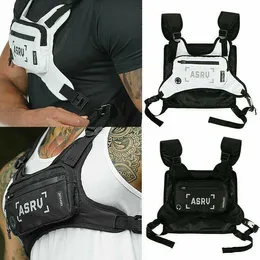 Tactical Backpack Men Chest Bag Multifunctional Pack Sports Pouch Reflective Strip Vest