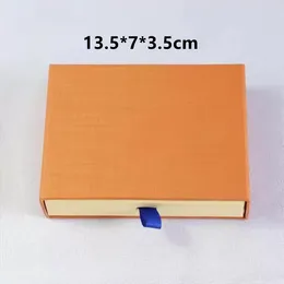 Fashionable kvalitet orange smyckesbox l designers lådor tillbehör lämpliga för halsband armband ringörhängen l027