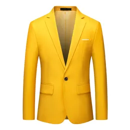 Mens Slim Fit Blazers Män Solid Färg Slim Fit Casual Suit Jackor Ankomst Mens Blazer Coats Plus Storlek 6XL 5XL 220409