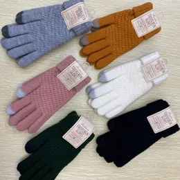 explosion models Winter non-slip warm touch screen gloves Women Men Warm artificial wool Stretch Knit Mittens