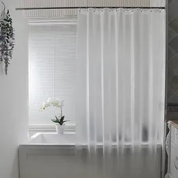 Cortinas de chuveiro cortina translúcida engrossa Eva Banheiro de banheiro à prova de banho Partição de luxo com ganchos decoração de casa versador