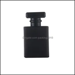 30 ml Clear Black Portable Glass per sprayflaskor Tomma kosmetiska behållare med atomiserare för resenärens droppleverans 2021 Packing Office S