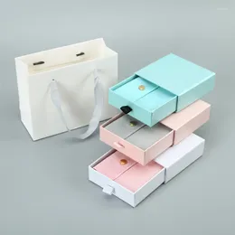 Ювелирные мешки мешки белый Kraft Gift Pink Paper Arter Box Небольшой пакет хлопка для вечеринки свадебные принадлежности рождественская упаковка Rita2