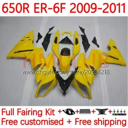 카와사키 닌자 650r er 6 f 650 650 r 바디 er6 f er6f 09 10 11 차체 17no.13 er-6 f er 6f 650-r 09-11 cowling er-6f 2009 2011 OEM 페어링 라이트 노란색