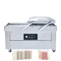 Soy Meat Dairy Double Vegetable Sealing Machine Commercial Double Chamber Continuous Vacuum Packager