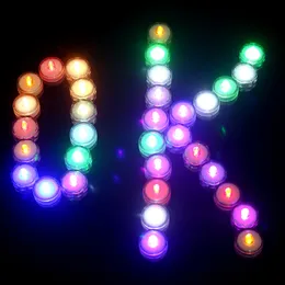 Święta weselne Wysokiej jakości ozdobne świece LED LED Nurkowanie Wodoodporna lampa herbaty zasilana baterią LK001137