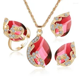Brincos colar de jóias zoshi conjuntos de jóias 5 colorido paval pavão pingente pingente de casamento conjunto parrex bijoux femme stre22