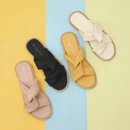 Ayakkabı kapalı kadınlar tkhot yaz sandaletleri slayt yumuşak kaymaz banyo platformu ev terlikleri sandal sendal teplek ms24 - hitam