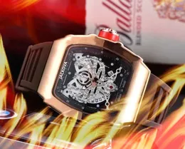 Top con la marca Silicona de goma Moda Mensaje Reloj Time Relojes de 43 mm Diamantes Diamantes Dial de la moda Escaneo de moda Tick Sports Wallwatch Regalos