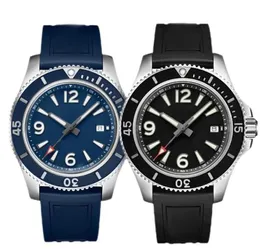 U1 Mens Watch 46 mm mechaniczny ruch 1884 Wodoodporna konstrukcja główna gumowa skóra ze stali nierdzewnej Różne paski Ocean Luminous Dila