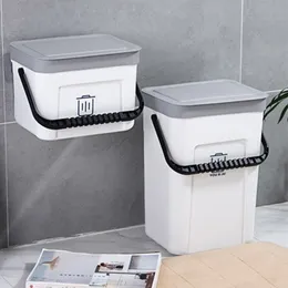 Garbage Box Dust Waste Bin Door Hanging Storage Portable Wall Mounted Debris Trash Dustbin Gathering Drop Y200429