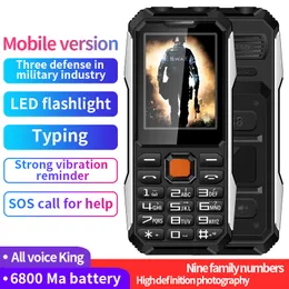 Outdoor Rugged Feature Phone Langes Standby Nicht wasserdichte Durabletorch SOS Hilfsgeschwindigkeitsanruf Schwarzliste Schleiche dünne Größe Gutes Signal