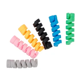Colorful Cable Protector Silicone Bobbin Winder Wire Cord Organizer Cover for Mobile Phone USB Charger Cables Data Line Cords