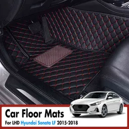Маты автомобиля для Hyundai Sonata LF 2015 2016 2017 2018 2018 коврики Dash Carpets Cargo Liners Pads Interior Accessories Styling Covers H220415