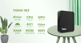 Tanix W2 Android 11スマートテレビボックスAMLOGIC S905W2 2GB 16GB 2.4G 5GデュアルWIFI 100M BT 4KセットトップボックスメディアプレーヤーTVRECEIVERS PK X98Q A95X W2