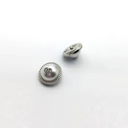 Metal Pearl Letter Button for Shirt Coat Jacket Sweater Special Design Diy Sewing Buttons High Quality