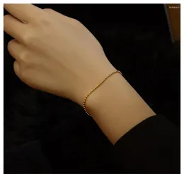 Bracelets de charme não trocarem a cor de titânio simplesmente contas de contas jóias de aço inoxidável de designer t show pista boho japão coreano ke