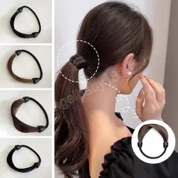 Moda parrucca fascia per capelli donne treccia tipo elastici anello per capelli stile coreano per supporto coda di cavallo estensione ragazza