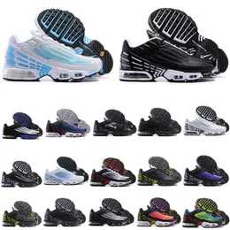 Boys Kids TN Tuned Kid Shoes PLUS TN3 III Topography Pack Parachute Sunset Red Blue Triple Black White Gold Cool Grey Hyper Violet Boy Running Sneakers 28-35