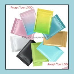 Pakowanie torby biurowe Business Business Uwaga przemysłowa Kolor, gdy zamówienie biała czarna matowa torba na zamek błyskawiczny Mylar Alumin
