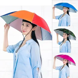 Berets Outdoor Sun Shade Wodoodporne biwakowanie pułapki na nakrycia głowy przenośne deszcz parasolowy kapelusz składany czapki plażowe akcesoria OLIV22