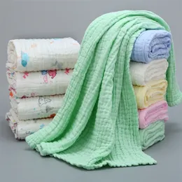 Baby Muslin Squares Cotton S Born Winter Children's Plaid på Bed Muslin blöja Baby Bath Filt 220523