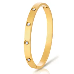 no screw nail bracelets tennis designer jewelry for men women bangles gold silver rose unisex luxury charm party wedding bride Never fade womans designer bracelet