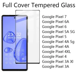 Google 7スクリーンプロテクターのために、6 5 5A 4 4Aピクセル6Aスクリーンカバーに互換性のある黒いシルク印刷を備えた完全なカバレッジ強化ガラスフィルム