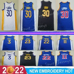Stephen Curry Jersey 30 Klay Thompson 11 Draymond Green 23 Poole 3 James Wiseman 33 Andrew Wiggins 22 All Cucited 75th Anniversary Basketball Maglie da basket