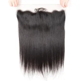 Cabelo humano brasileiro 13x4 renda frontal sedosa reta cor natural 12-22 polegadas yirubeauty fechamentos superiores parte livre