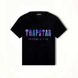 Herr t-shirts nya varumärke t Trapstar nanokristaller isade ut lila tryck sommar bomull överdimensionerad gata märke