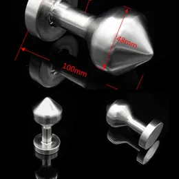 Erotica Anal Toys 650g Male & Female Metal Big Plugs,solid Stainless Steel Heavy Anus Bead,fetish Chastity Sex Toys,adult Game,a114 220507