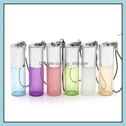 Storage Bottles Jars Home Organization Housekee Garden New5Ml Pendant Pearl Lustre Color Rollon Metal Roller Ball Bottle Essential Oil Emp