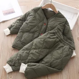 Kleidungssets Baby Mädchen Kleidung Winter Schneeanzug Mode Jacke Mantel Anzüge für Kinder Parka Daunen Kinder Outfits SchneeanzugKleidung