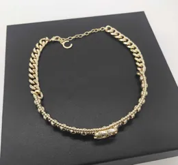 2022 Collana con ciondolo punk di alta qualità con diamante placcato in oro 18 carati per regalo di gioielli da sposa da donna con timbro PS4650