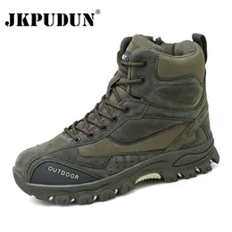 Botas táticas militares de combate homens couro genuíno exército dos EUA caça trekking camping montanhismo sapatos de trabalho de inverno bot jkpudun 220813 gai gai gai